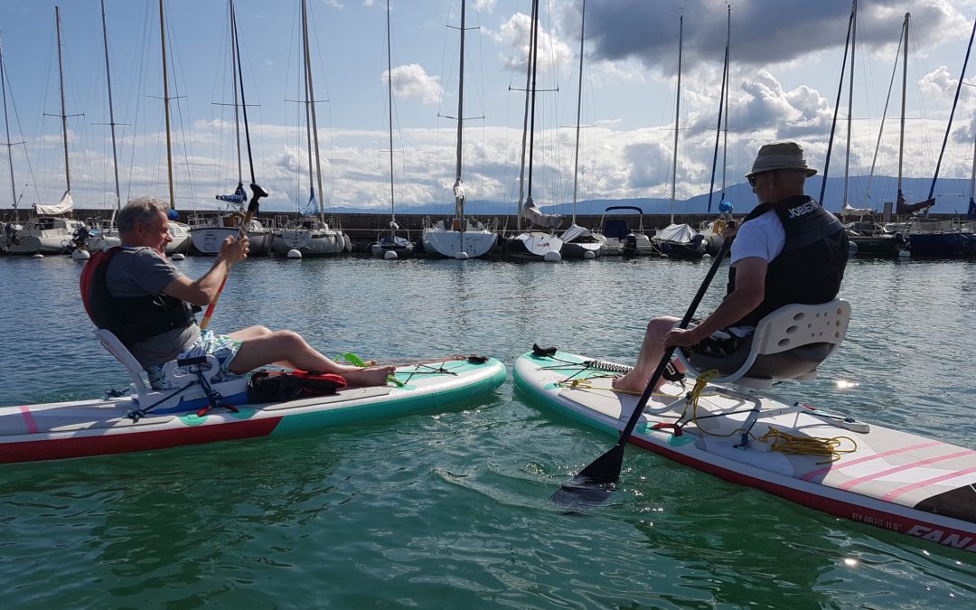 Transportable Vorrichtung für den Zugang im Wasser