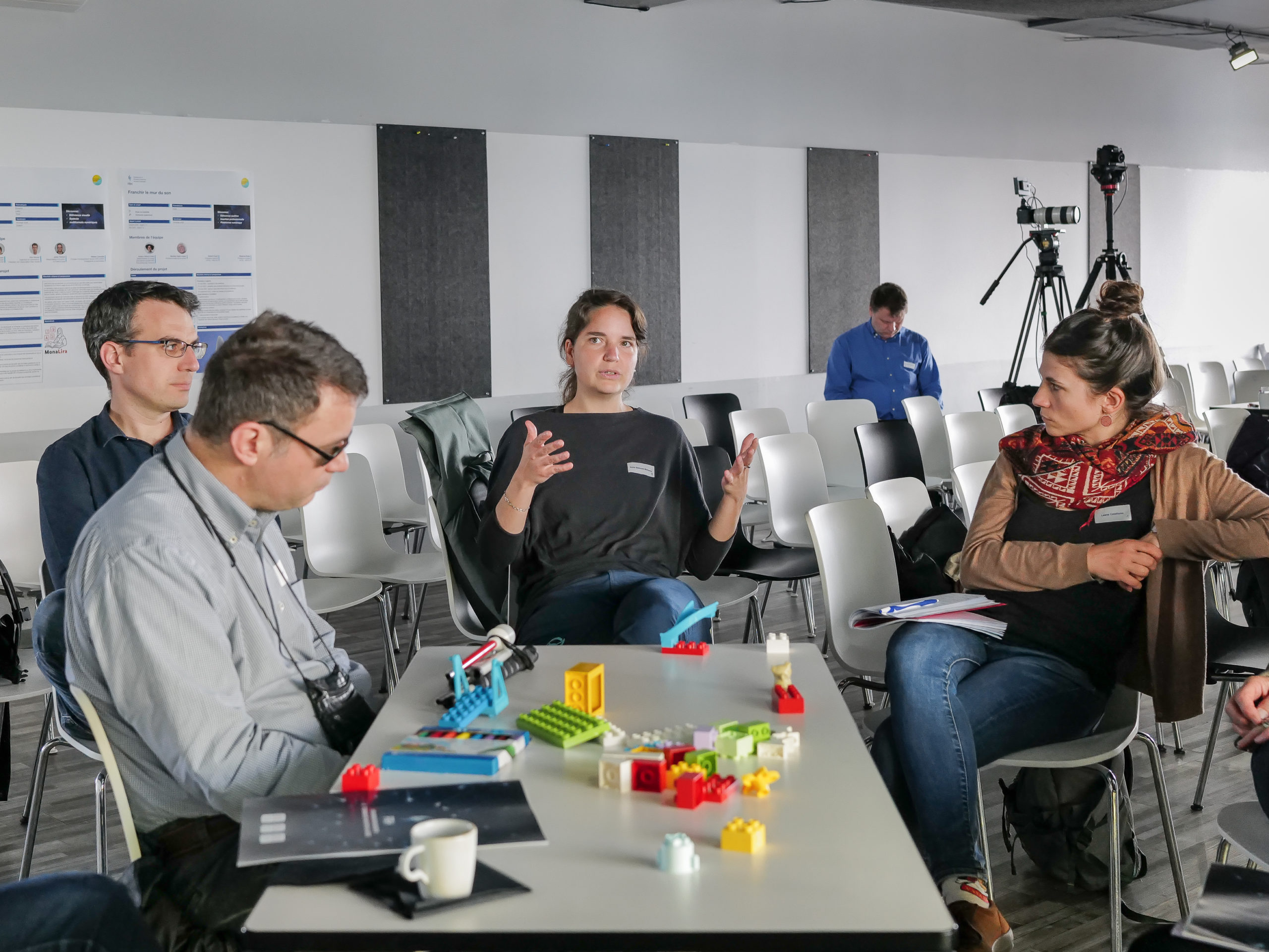 Several participants at the ideation workshop.