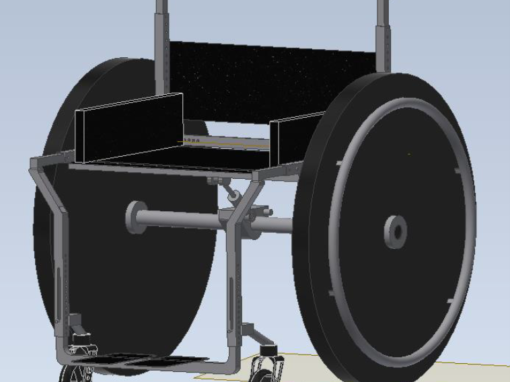 Réglage de l’empattement d’un fauteuil roulant test